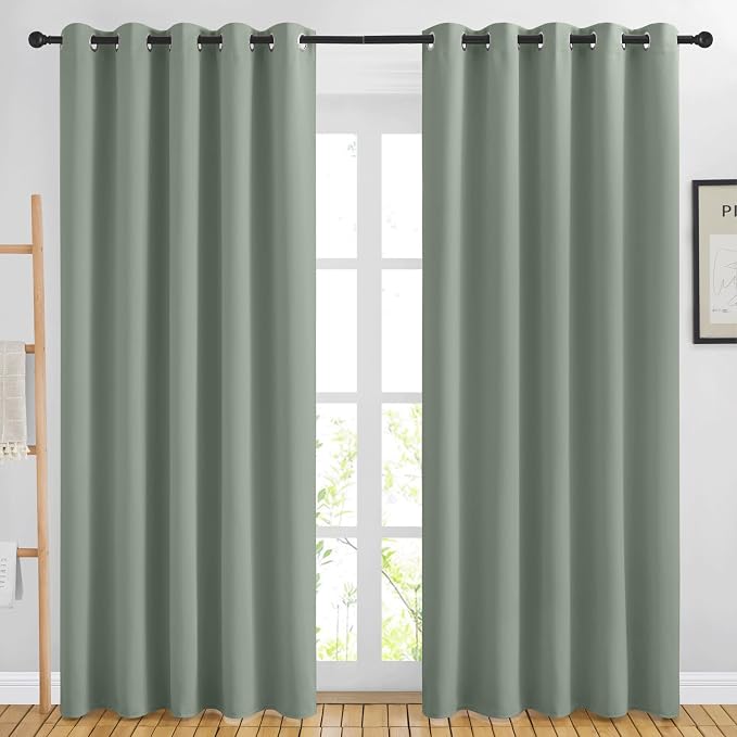 NICETOWN Blackout Sage Green Curtains & Drapes by NICETOWN