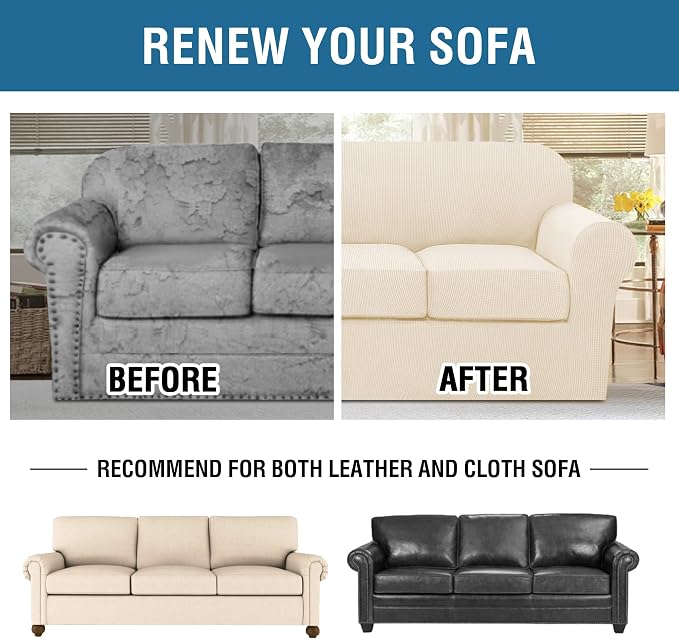 H.VERSAILTEX 4 Piece Stretch Sofa Covers - Image 7
