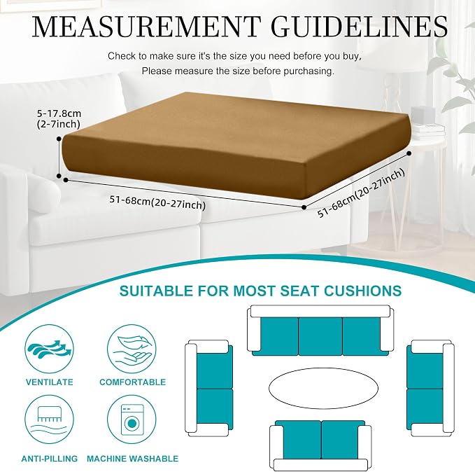 12Pcs Stretch Patio Cushion Covers, Outdoor Couch Covers Replacement, Outdoor - Image 2