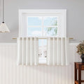 Nanspring Cream Linen Cafe Curtains 24 Inch Length 2 Panels Light Filtering by Nanspring