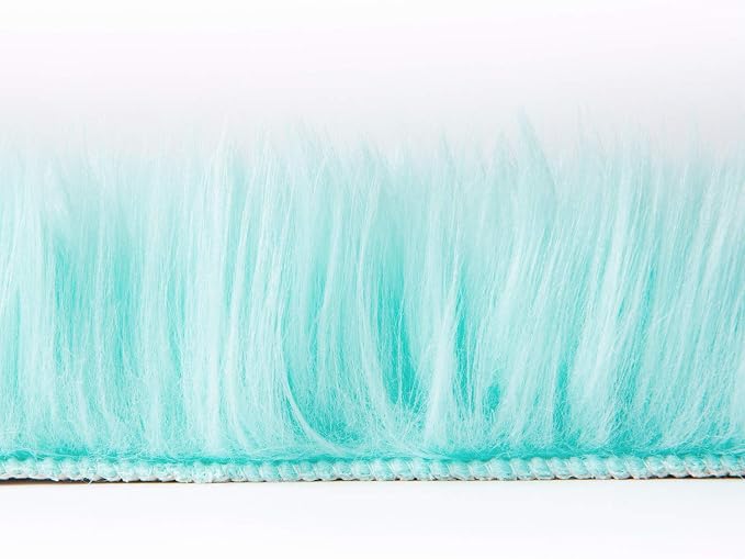 Ashler faux fur rug, Fluffy Shaggy Area Rug Ultra Soft 2 x 6 Feet Sheepskin Fur - Image 5
