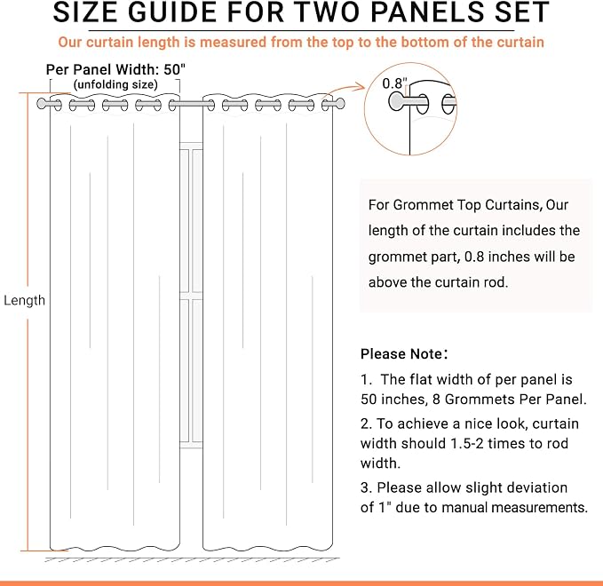 100% Blackout Shield Linen Blackout Curtains - Image 6