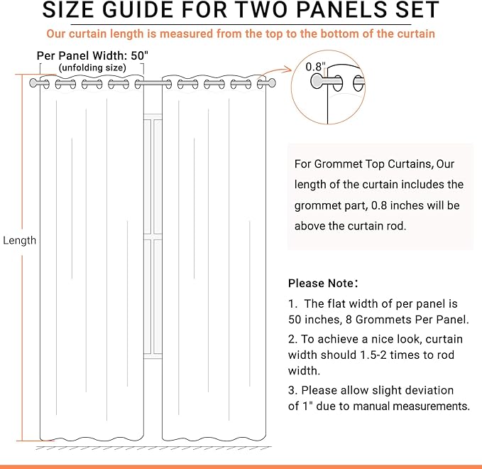 100% Blackout Shield Linen Blackout Curtains - Image 6