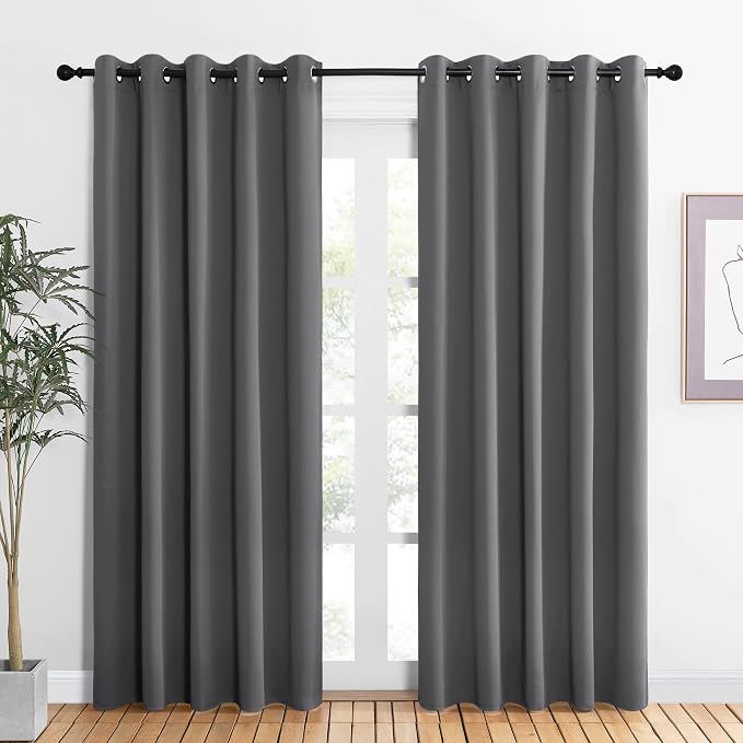 NICETOWN Bedroom Curtains Blackout Drapery Panels, Three Pass Microfiber by NICETOWN