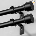 2 Pack Curtain Rods for Windows 30 to 56 Inch, Decorative Adjustable Heavy Duty by OLV