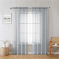 Lecloud Light Grey Sheer Curtains 78 Inches Long 2 Panels, Light Filtering by Lecloud