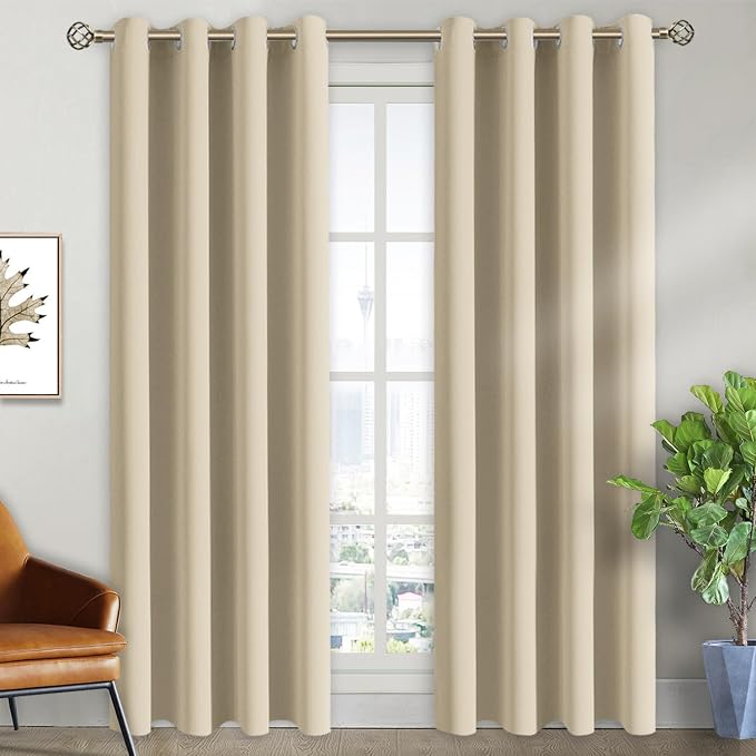 BGment Room Darkening Curtains 84 Inches Long by BGment