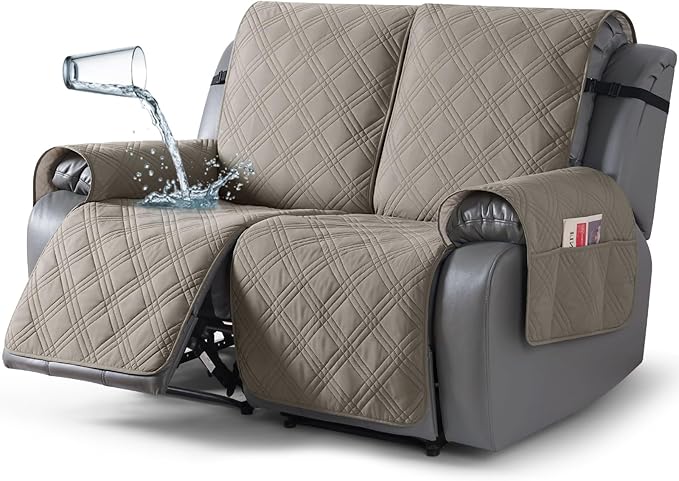 TAOCOCO 100% Waterproof Oversized Loveseat Recliner Cover, Non Slip Split Couch by TAOCOCO