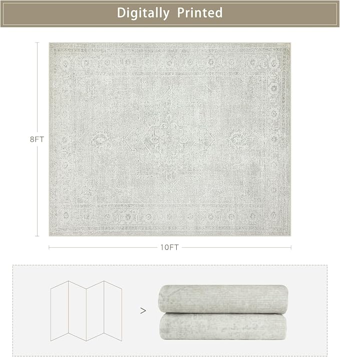 Washable Rugs 8x10 Area Rugs for Living Room, Dining Room- Large Ultra Soft - Image 2