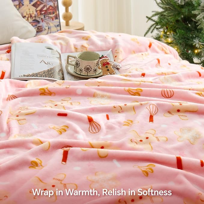BEDELITE Pink Christmas Throw Blanket - Image 4