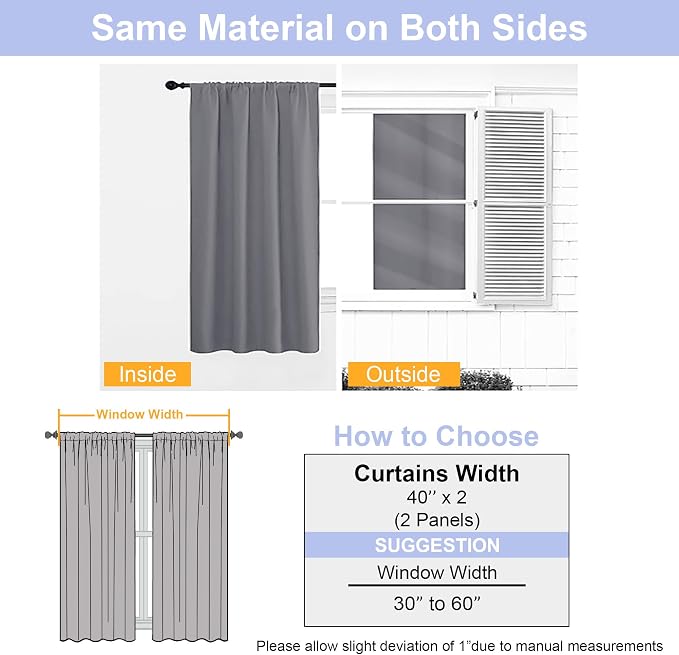 Simplebrand Ava Light Grey Blackout Curtains - Image 8