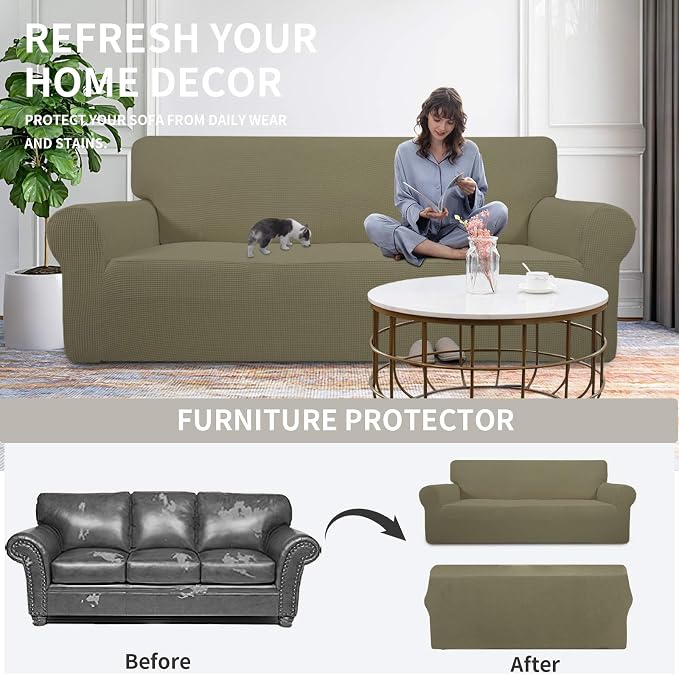 Easy-Going Stretch Oversized Sofa Slipcover 1-Piece Sofa Cover Furniture - Image 4