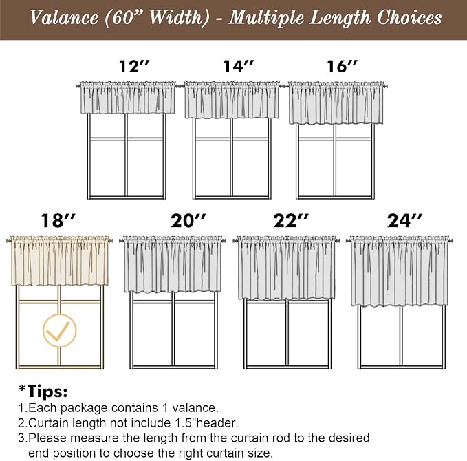 Chyhomenyc White Short Curtain Valance - Image 7