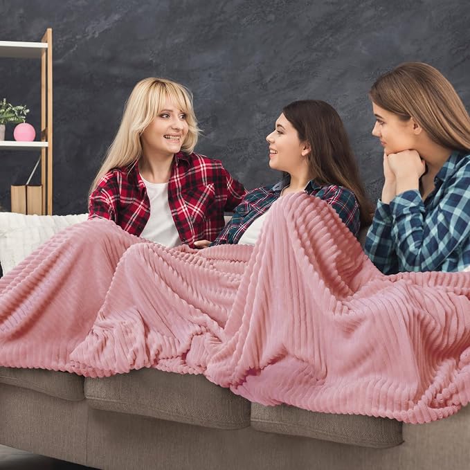 Buryeah 12 Pcs Flannel Throw Blanket Bulk 50 x 60 in Sleepover Blanket Outdoor - Image 4