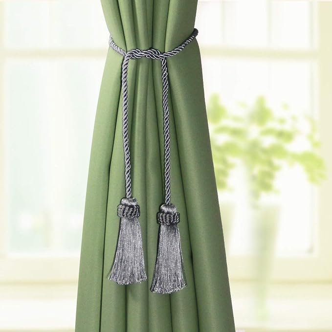 Fenghuangwu Curtain Tiebacks Handmade Decorative Curtain Holdbacks Rope - Image 5