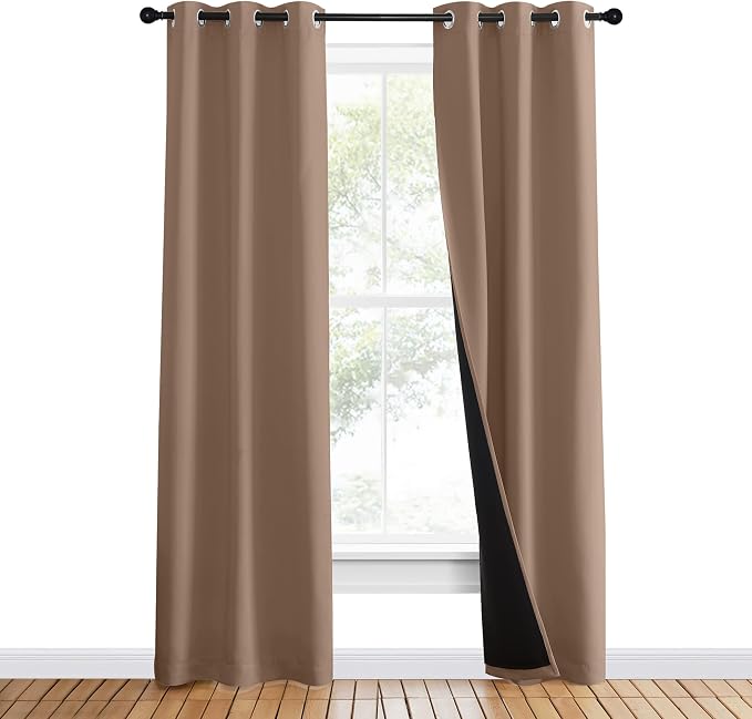 NICETOWN 100% Blackout Curtains Thermal, Noise Reduction and Privacy Curtains - Image 2