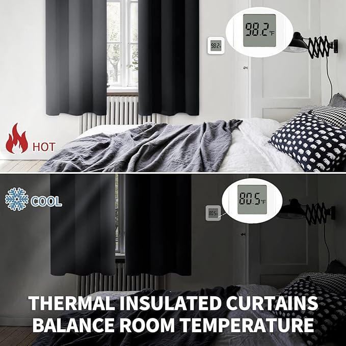 BGment Black Blackout Curtains for Living Room - Image 4