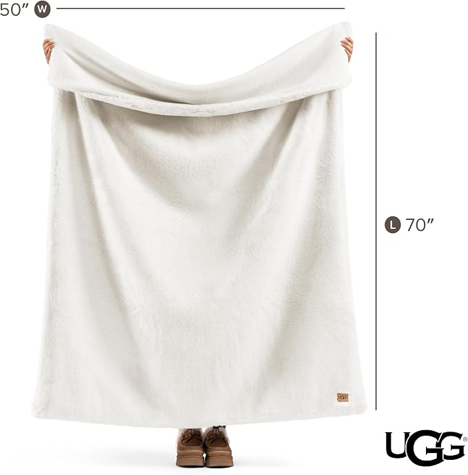 UGG Euphoria Faux Fur Throw Blanket, Warm Fluffy - Image 8