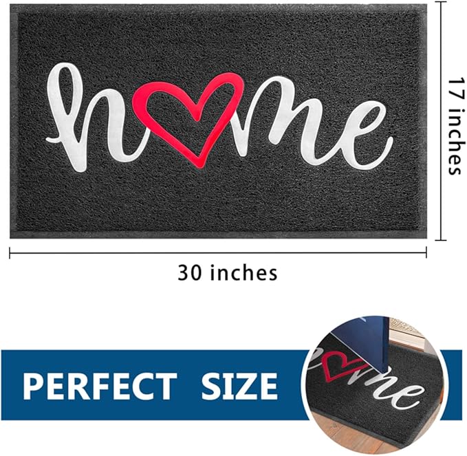 EARTHALL Door Mat Outside Inside Home Doormat, Durable Floor Mat Non Slip Mat - Image 2
