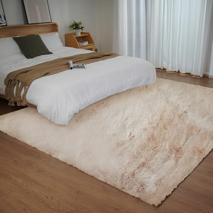 Ghouse Ultra Soft Faux Rabbit Fur Rug 5x8, Machine Washable Area Rugs by Ghouse
