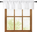 OWENIE White Valances for Windows 1 Pcs, Light Filtering Textured Farmhouse by OWENIE