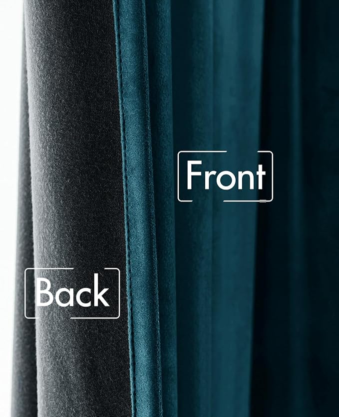 MIULEE Blue Velvet Curtains 84 inches 2 Panels - Image 6
