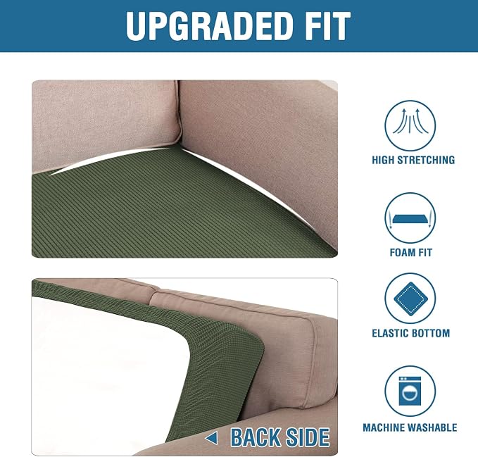 H.VERSAILTEX Super Stretch Individual Seat Cushion Covers Sofa Covers Couch - Image 6