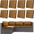 8Pcs Outdoor Cushion Covers, Patio Cushion Covers, Stretch Elastic Slipcovers by dreahoteztil