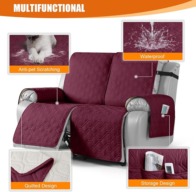 VANSOFY Waterproof Recliner Couch Covers, Sofa Covers 1-Piece Washable - Image 7