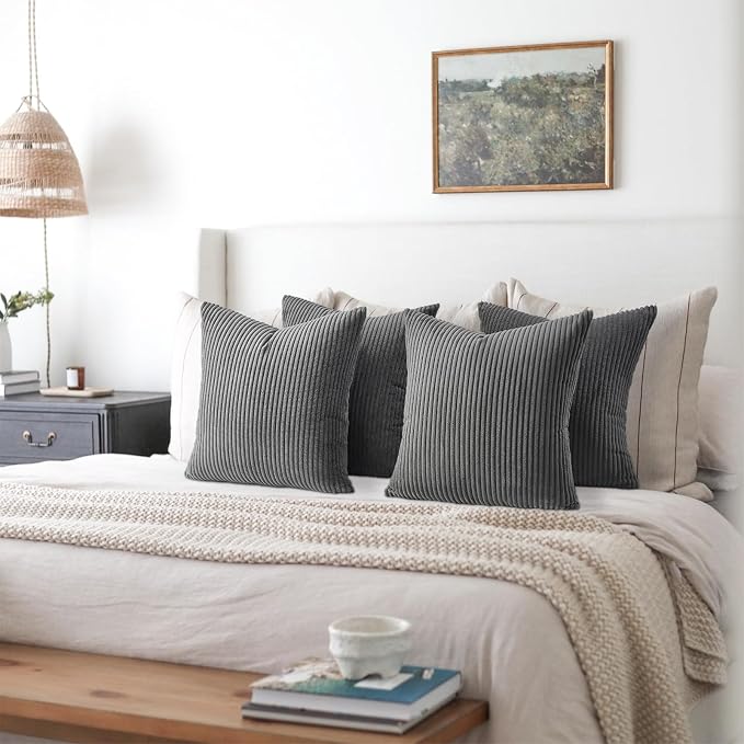 Topfinel Decorative Grey Throw Pillow Covers Cushion Cases, Mix and Match - Image 6