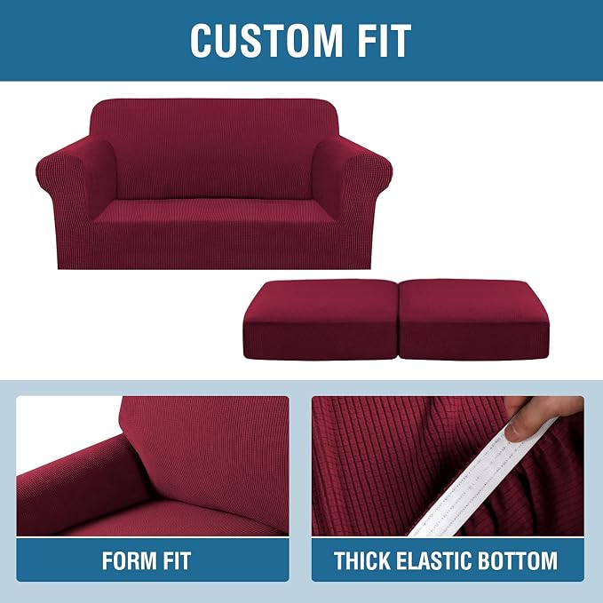 H.VERSAILTEX 3 Piece Stretch Sofa Covers - Image 4