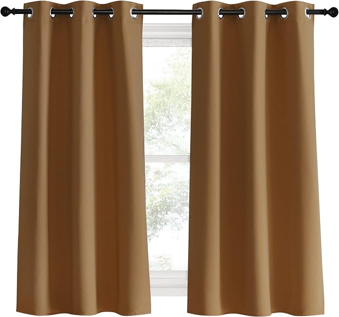 NICETOWN Kitchen Curtain Panels Blackout Draperies, 1 Pair, 34 by 60-Inch - Image 2