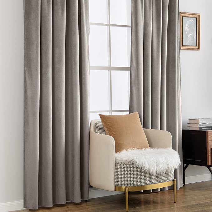 MIULEE Silver Gray Velvet Curtains 84 inches - Image 7