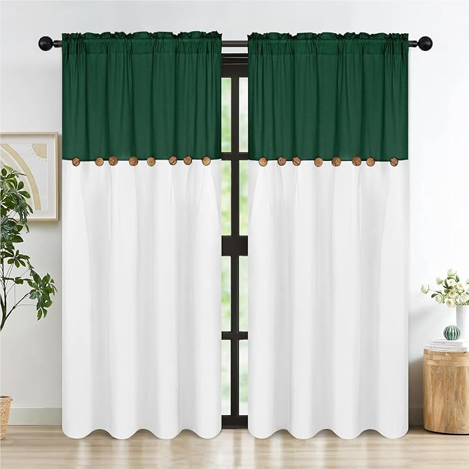FRAMICS Farmhouse Cotton Linen Curtains by FRAMICS