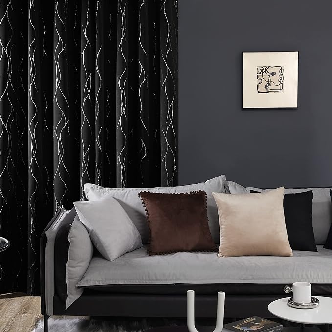 Deconovo Short Blackout Curtains, Thermal Insulated Soundproof Grommet Curtain - Image 3
