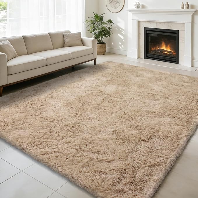 Shag Area Rug for Bedroom 4x6, Soft Fuzzy Rug Non-Shedding Indoor Plush Carpet by yulidayang