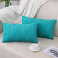 decorUhome Summer Throw Pillow Covers 12x20 Inch Set of 2, Soft Plush Faux Wool by decorUhome