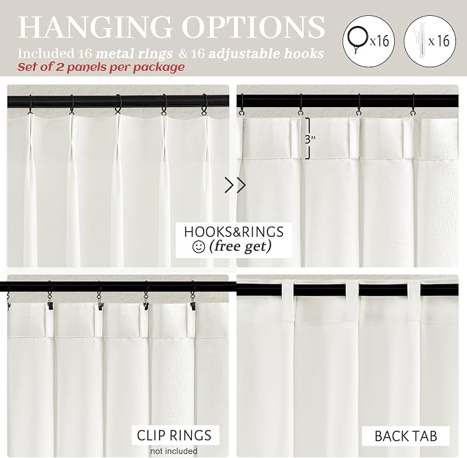 Custom Pleated Curtains & Drapes 86 Inches Long - Image 5