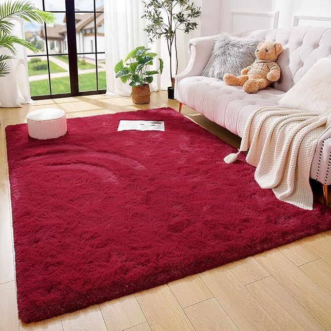 Amearea Shag Fluffy Area Rug for Bedroom Girls Living Room, Extra Soft and - Image 2