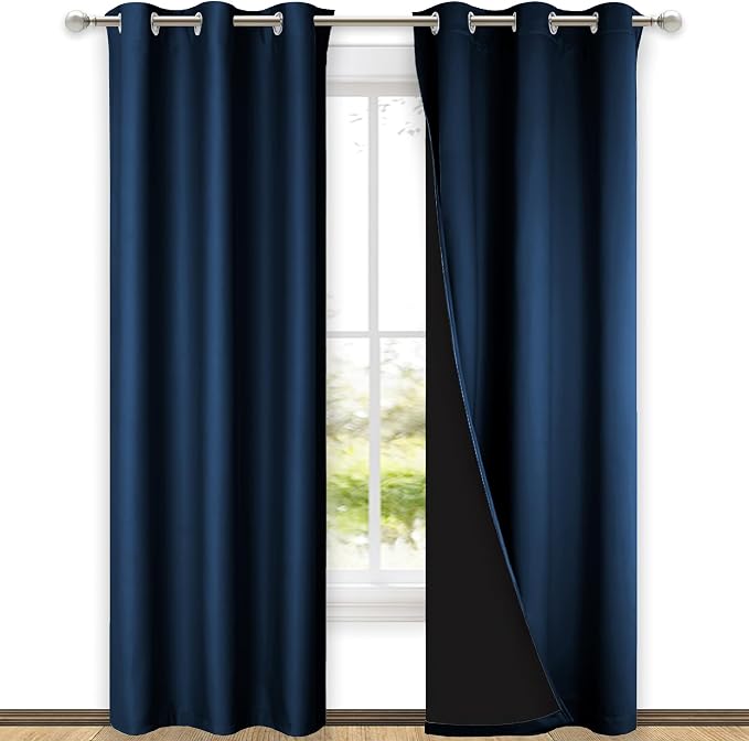 NICETOWN Blackout Curtains 80 inches Long, Full Light Blocking Drapes by NICETOWN