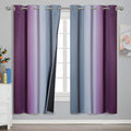 Estelar Textiler Ombre Grey and Purple Blackout Curtains 72 Inch Length 2 Panels by ESTELARTEXTILER