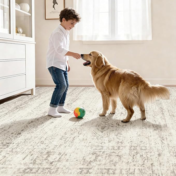 Double Layers 8x10 Area Rugs for Living Room- Upgraded Removable Washable Area - Image 4