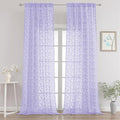 Chyhomenyc Extra Long Light Purple Sheer Curtains 108 Inch Length 2 Panels Set by Chyhomenyc