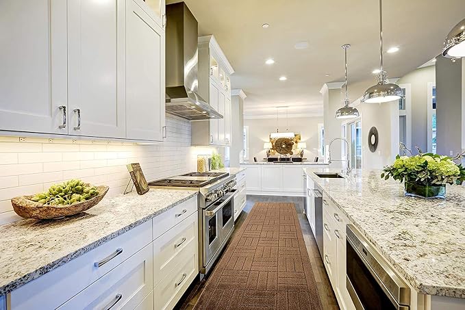35 ft Extra Long Brown Hallway Kitchen Runner Rug Non-Slip Washable, Custom - Image 4