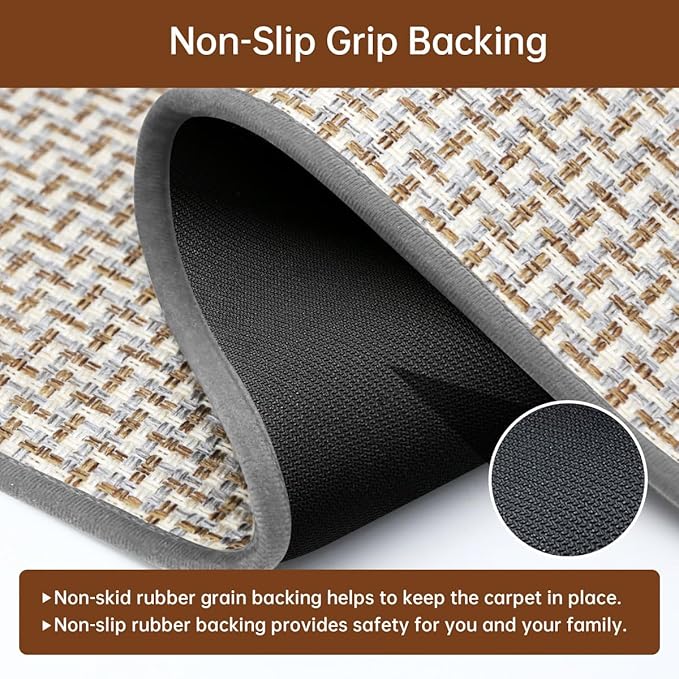 eqivei Kitchen Rugs and Mats Non Skid Washable Set of 2 PCS, Absorbent Runner - Image 5