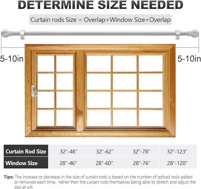 Silver Curtain Rods for Windows - Image 4