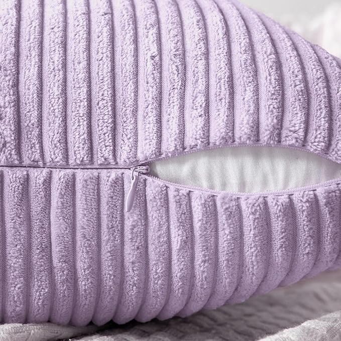 MIULEE Purple Decorative Throw Pillow Covers 18x18 Inch - Image 3