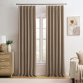 Pinch Pleated Blackout Curtains 120 Inch Long 2 Panels by KEQIAOSUOCAI