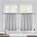 DWCN Grey Sheer Curtains for Kitchen Windows by DWCN