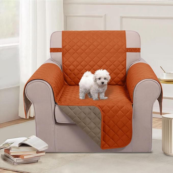 U-NICE HOME Reversible Oversized Chair Covers Quilted Water Repellent Pet - Image 2
